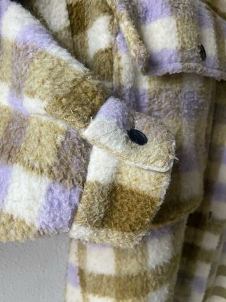 Abrigo Zara cuadros multicolor