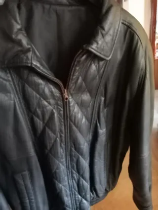 Chaqueta de piel negra Talla 58