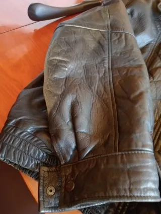 Chaqueta de piel negra Talla 58