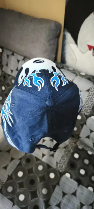 Gorra Nike Llamas Azul y Blanco