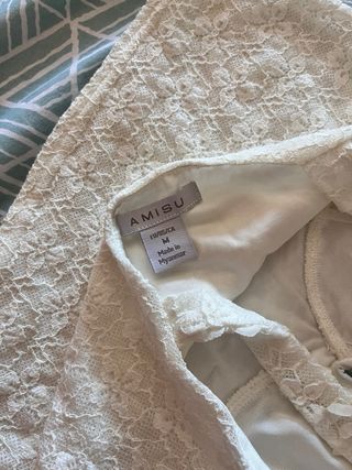 Top encaje Shein blanco tirantes