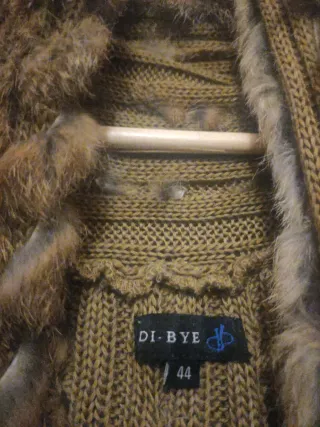 Chaleco de pelo Marrón Multicolor.Pelo Original.