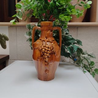 ANTICA ANFORA TERRACOTTA VASO ORCIO GIARA DEL 900