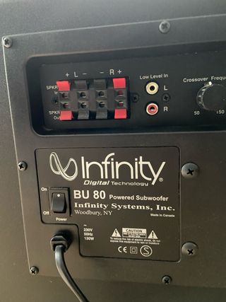 Altavoces Infinity US1 y Subwoofer BU 80