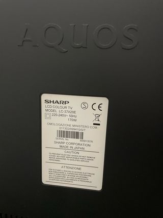 Televisión Sharp Aquos LC-37X20E 37