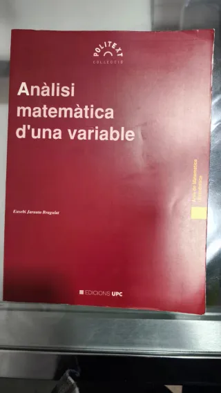 Anàlisi matemàtica d'una variable