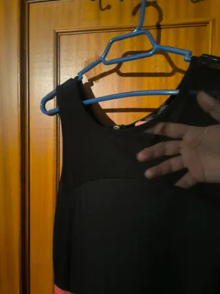 Vestido negro y rosa tie-dye