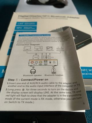 Adaptador Bluetooth NFC batería hifi