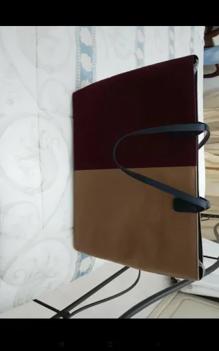 Borsa Tommy Hilfiger beige e bordeaux