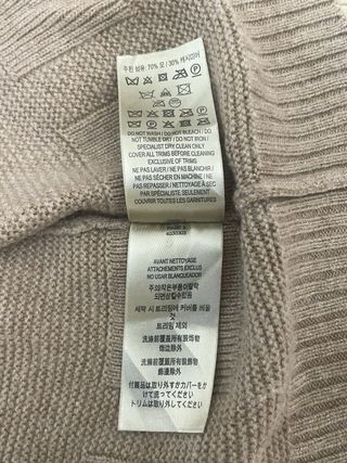 Burberry Beige Cashmere-Cotton Cardigan XS