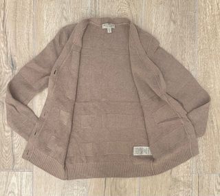 Burberry Beige Cashmere-Cotton Cardigan XS