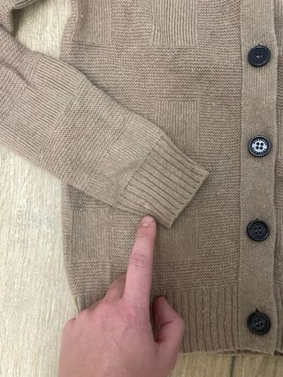 Burberry Beige Cashmere-Cotton Cardigan XS