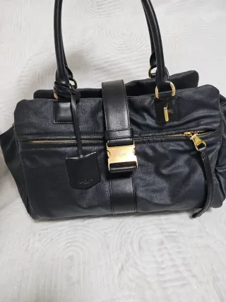 Bolso Loewe Negro Piel  Hebilla Dora
