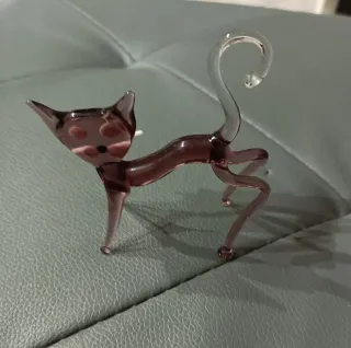 Statuina Gatto stilizzato in vetro di Murano