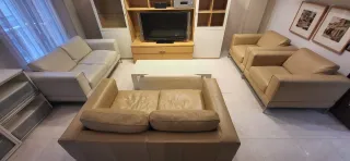 Sillón Piel Landskrona Beige