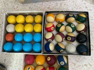 Lote de 112 bolas de billar