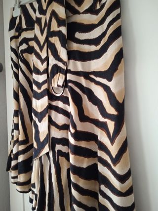 Falda Etnica con forro y bolsillos