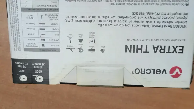 Velcro Extra Fino Blanco 50mm x 25mts