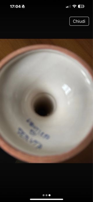 Porta candela decorato Deruta