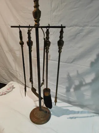 Set de chimenea vintage metal