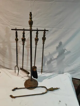 Set de chimenea vintage metal