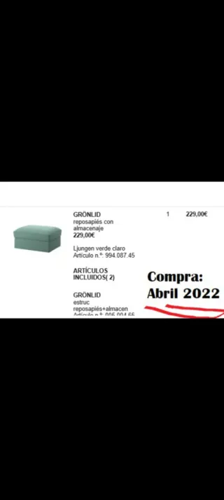 Otomana Reposapies Grönlid Ikea con almacenaje