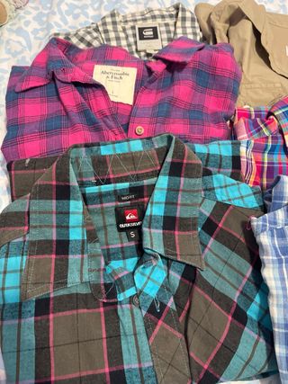 Lote 6 Camisas Plaid Hombre/Mujer