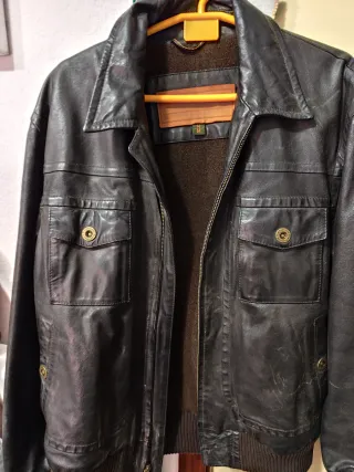 Chaqueta de cuero Timberland Marrón Talla M