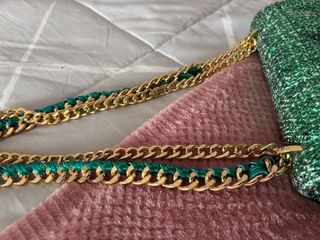 Bolso Purificación García Verde y Dorado