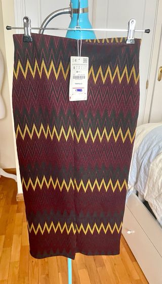 Falda Zara Étnica Ajustada Knit