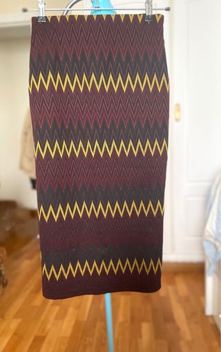 Falda Zara Étnica Ajustada Knit