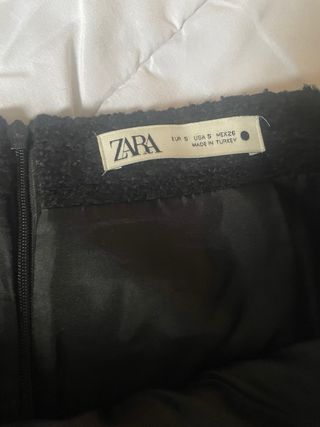 Falda Zara cuadros roja Talla S