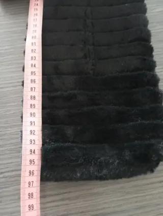 Bufanda pelo sintético negra mujer