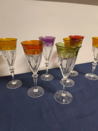 Copas de cristal de colores