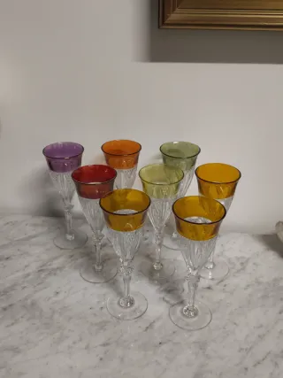 Copas de cristal de colores