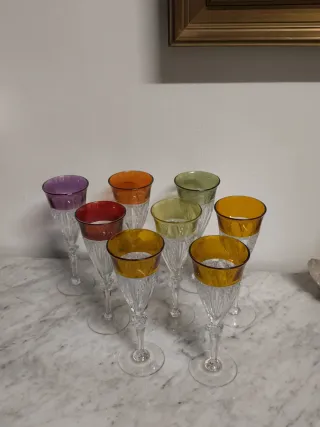 Copas de cristal de colores