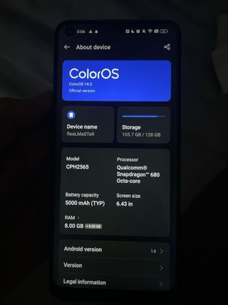 Oppo A78 4G 128GB Nero Poco Uso