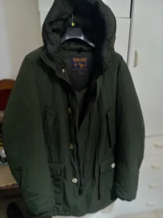 Parka Woolrich piuma verde scuro