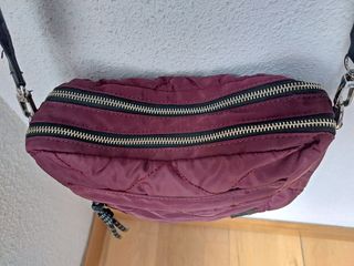 Bolso bandolera nylon granate Paco Martínez