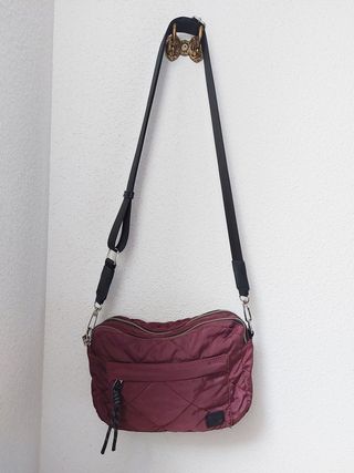 Bolso bandolera nylon granate Paco Martínez
