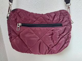 Bolso bandolera nylon granate Paco Martínez