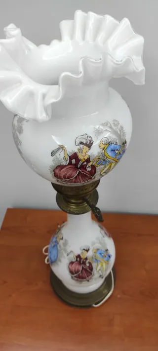 Lampada vintage anni '50 con figure