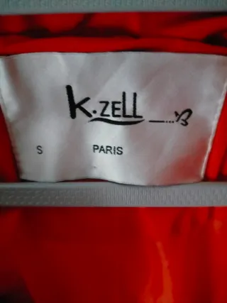 Chaqueta acolchada naranja larga