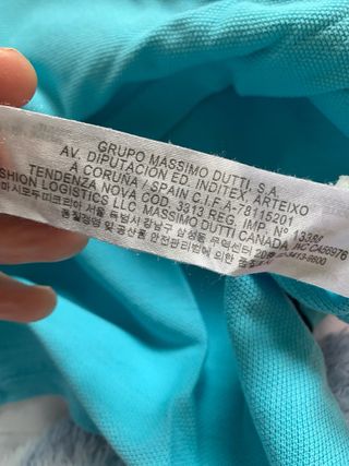 Massimo Dutti Polo Hombre Azul Turquesa