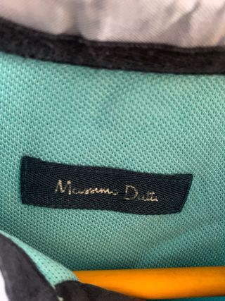 Massimo Dutti Polo Hombre Azul Turquesa