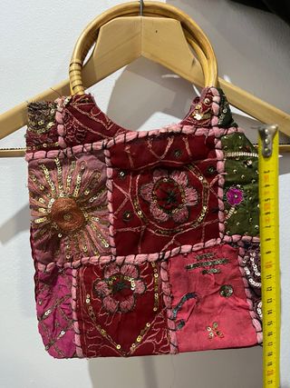 3 Bolsos de tela patchwork