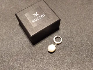 Pendiente Aro Kuzzoi Plata 925 y Perla