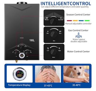 Calentador Gas 16L Propano Encendido