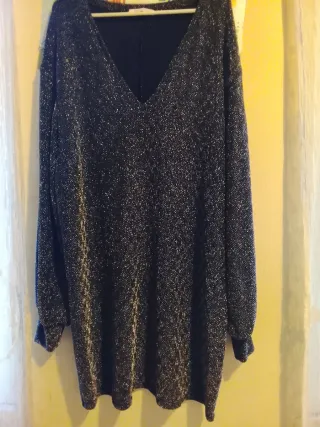 Jersey largo brillante negro