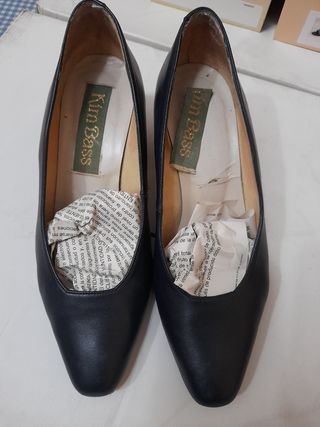 Zapatos de piel mujer Kim Bass azul marino